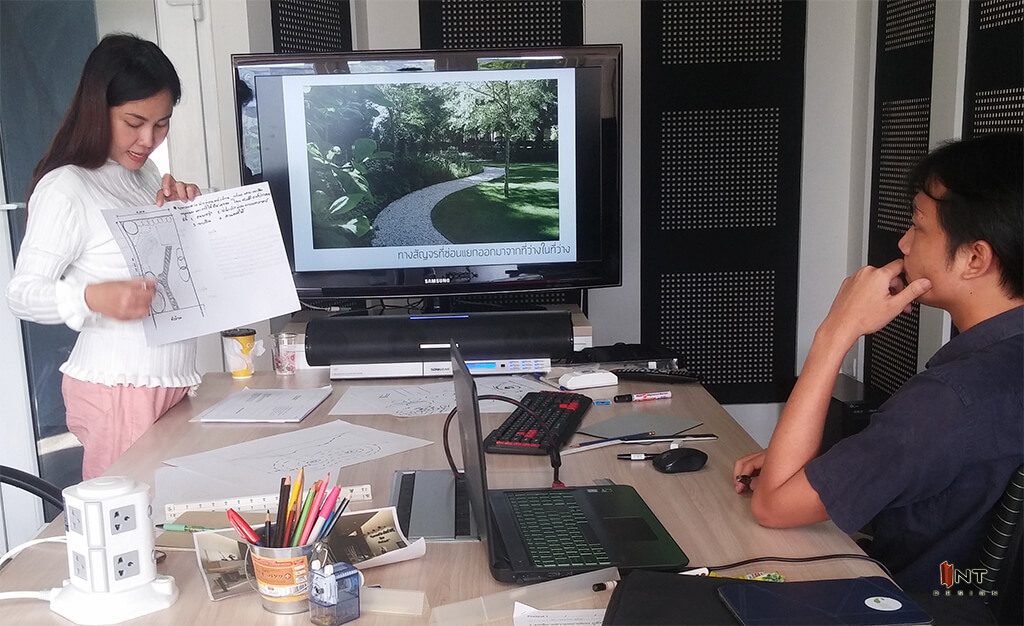 รูปคลาสเรียน landscape design-เรียนจัดสวน-เรียนภูมิสถาปัตย์-เรียนออกแบบภายนอก